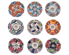 Round Ceramic Door Knobs - Assorted Designs