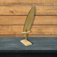 Wooden Carved Surfboards with Stand - Various Sizes