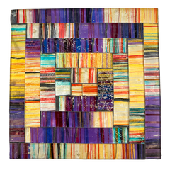 Square Mosaic Coaster - Purple/Gold