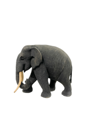 Black Wooden Elephants