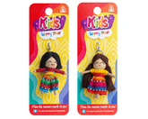 Worry Doll People Bag Zipper Pull Up