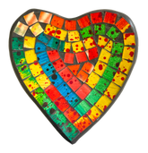 Heart Mosaic Bowl - Rainbow