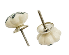 Multicoloured Flower Ceramic Door Knobs - Assorted Designs