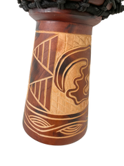 Wooden Djembe Drum - Brown Tribal 40cm
