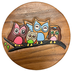 Kids Stool - Owl Family