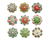 Multicoloured Flower Ceramic Door Knobs - Assorted Designs