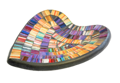 Heart Mosaic Bowl - Purple/Gold