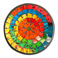 Round Mosaic Bowl - Rainbow