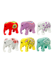 Painted Resin Elephants - Medium