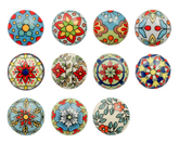 Round Ceramic Door Knobs - Assorted Designs