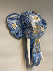 Elephant Mask - Blue and Gold