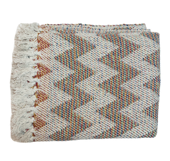 Recycled Cotton Throw - Chevron Design