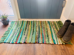 Recycled Chindi Rug - Green
