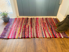 Recycled Chindi Rug - Purple