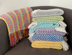Recycled Cotton Diamond Design Throw