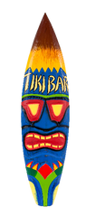 Wood Surf Tiki Bar Sign Multicoloured 60cm