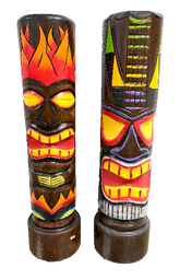 Wood Tiki Log - Assorted Designs 70cm
