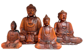 Wooden Buddha Seated - Various Sizes