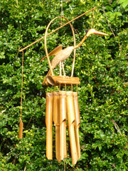 Coconut Bamboo Crane Chime