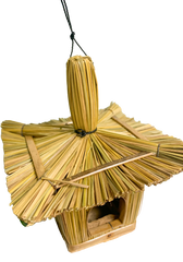 Straw Bird House - Square