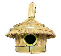 Straw Bird House - Round