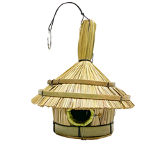 Straw Bird House - Round