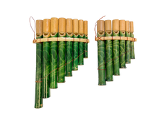 Bamboo Pan Flutes Green - Various Sizes