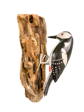 Handpainted Carved Spotted Woodpecker