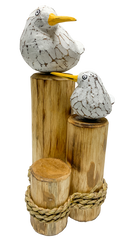 Handpainted Carved Wooden Boolbird Baby