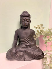 Black Resin Buddha - Open Hand