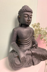 Black Resin Buddha - Open Hand