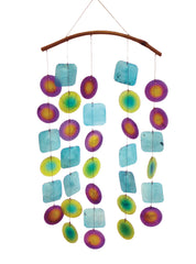 Capiz Chime - Cool Peacock