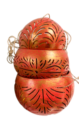 Coconut Candle Holders Red - Set of Three