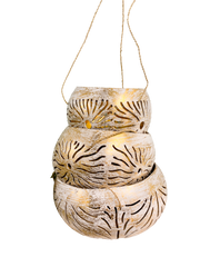 Coconut Candle Holders White - Set of Three