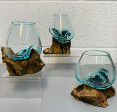 Coffee Root with Glass Bowl - Small