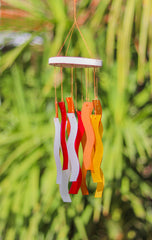 Glass Windchime 'Squiggles' - Sunset