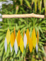 Glass Windchime - Simply Yellow/White