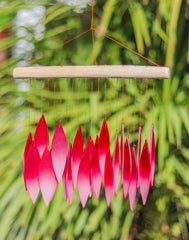 Glass Windchime Mirage - Red/White