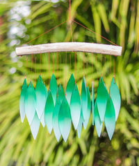 Glass Windchime Mirage - Green/White