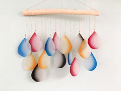 Glass Windchime Rain Drop - Assorted