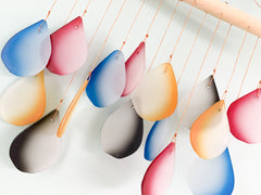 Glass Windchime Rain Drop - Assorted