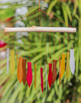 Glass Windchime 'Fish' - Sunset
