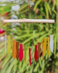 Glass Windchime 'Fish' - Sunset