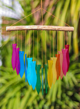 Glass Windchime 'Fish' - Rainbow