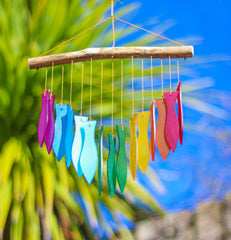 Glass Windchime 'Fish' - Rainbow