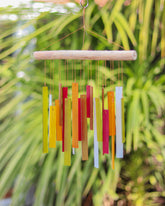 Glass Windchime 'Simple Rectangle' - Sunset