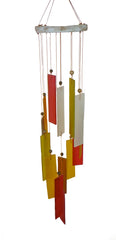 Glass Windchime Spiral Rectangle - Sunset