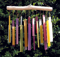 Glass Windchime 'Simple Rectangle' - Pinky
