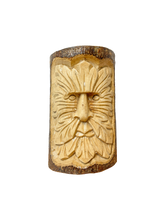 Greenman Half Log Carving - 15cm