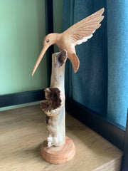 Parasite Wood Hummingbird Statue